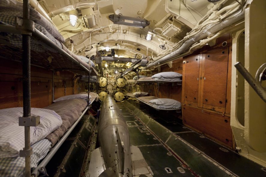 U-505 captain's quarters.